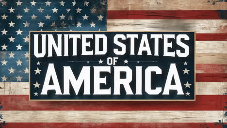 distressed american flag with united states of america text