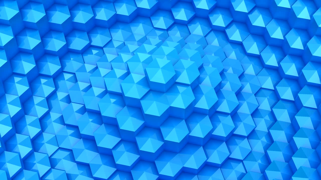 los hexágonos formaron una onda