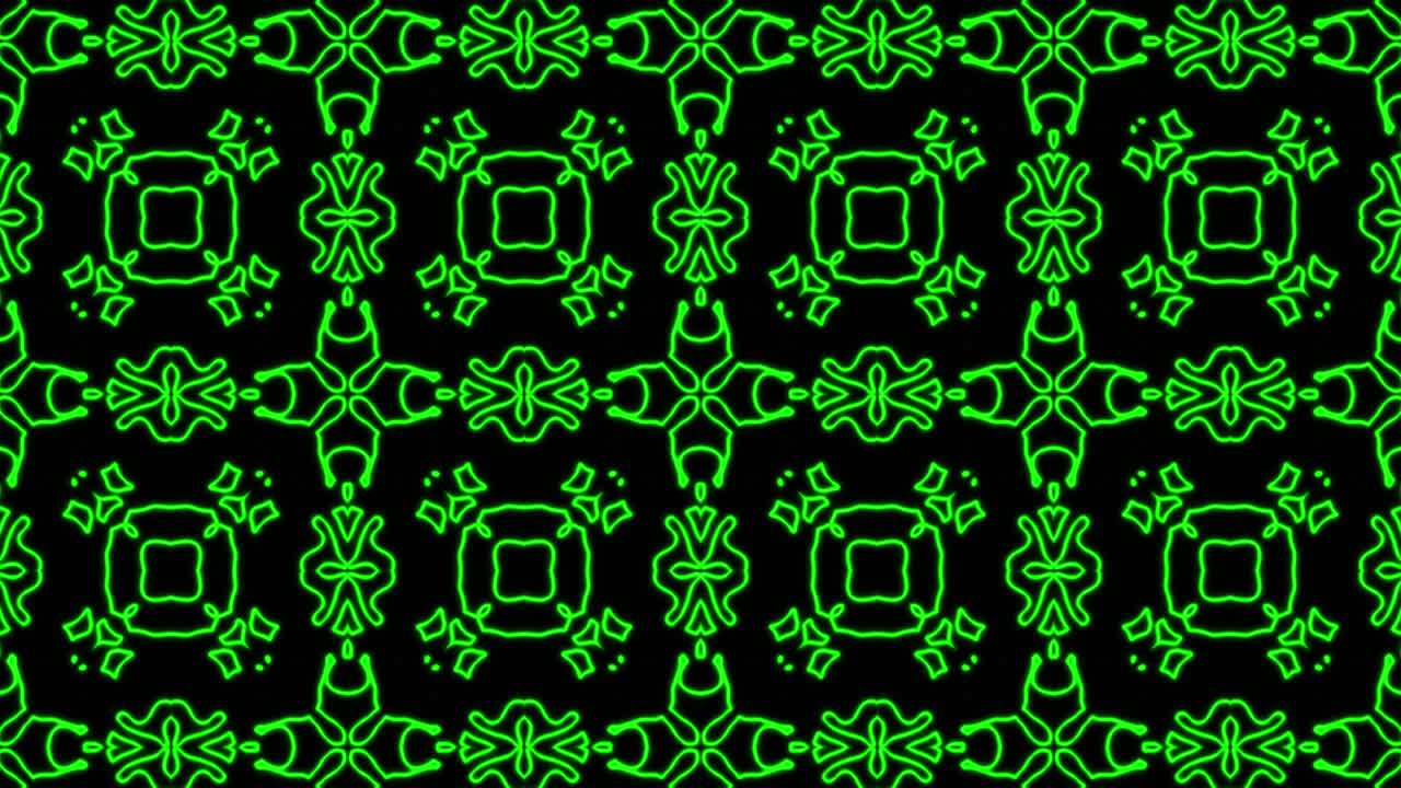 rayas abstractas efecto caleidoscopio. ondas líquidas verdes fondo de movimiento abstracto corporativo. bucle sin costuras. formas de movimiento contorno borde. rayas de onda. animación de video vj, 4k