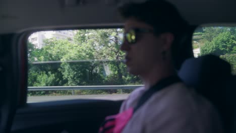 Passenger's View from a Car Window during a Daytime Journey