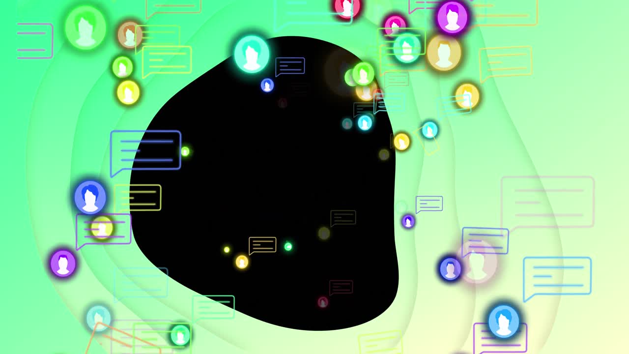 모양 위의 미디어 아이콘의 애니메이션