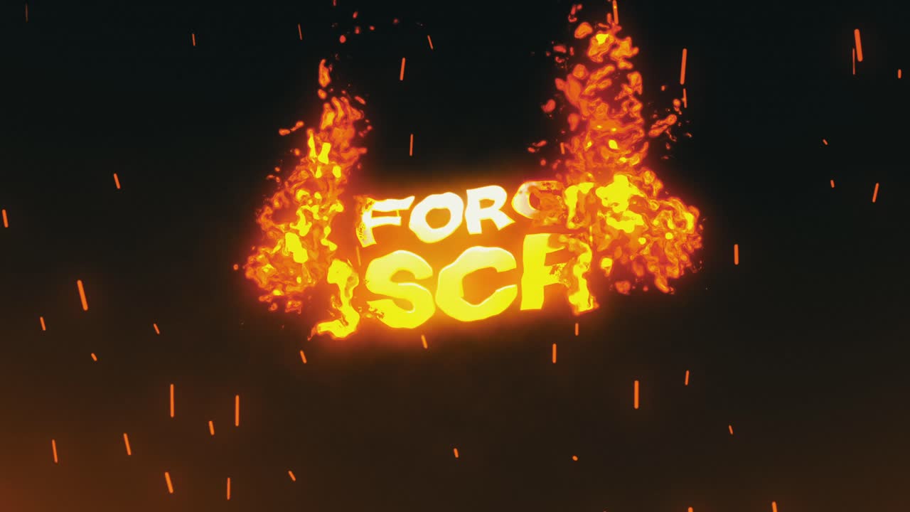 Fiery Reveal of Don't Forget To Subscribe Text with Sparks