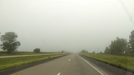 driving point-of-view traveling in foggy conditions