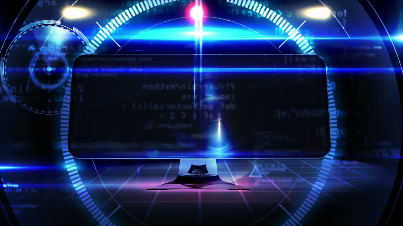 테크 스타일로 컴퓨터 화면에서 2015년까지의 카운트다운