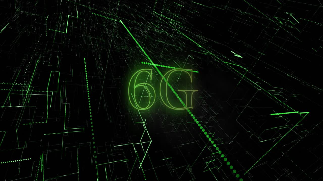 animación de texto 6g y procesamiento de datos por computadora
