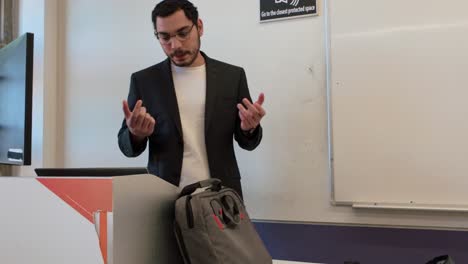 young speaker at professional conference