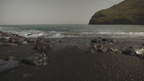 waves on a beach in la gomera