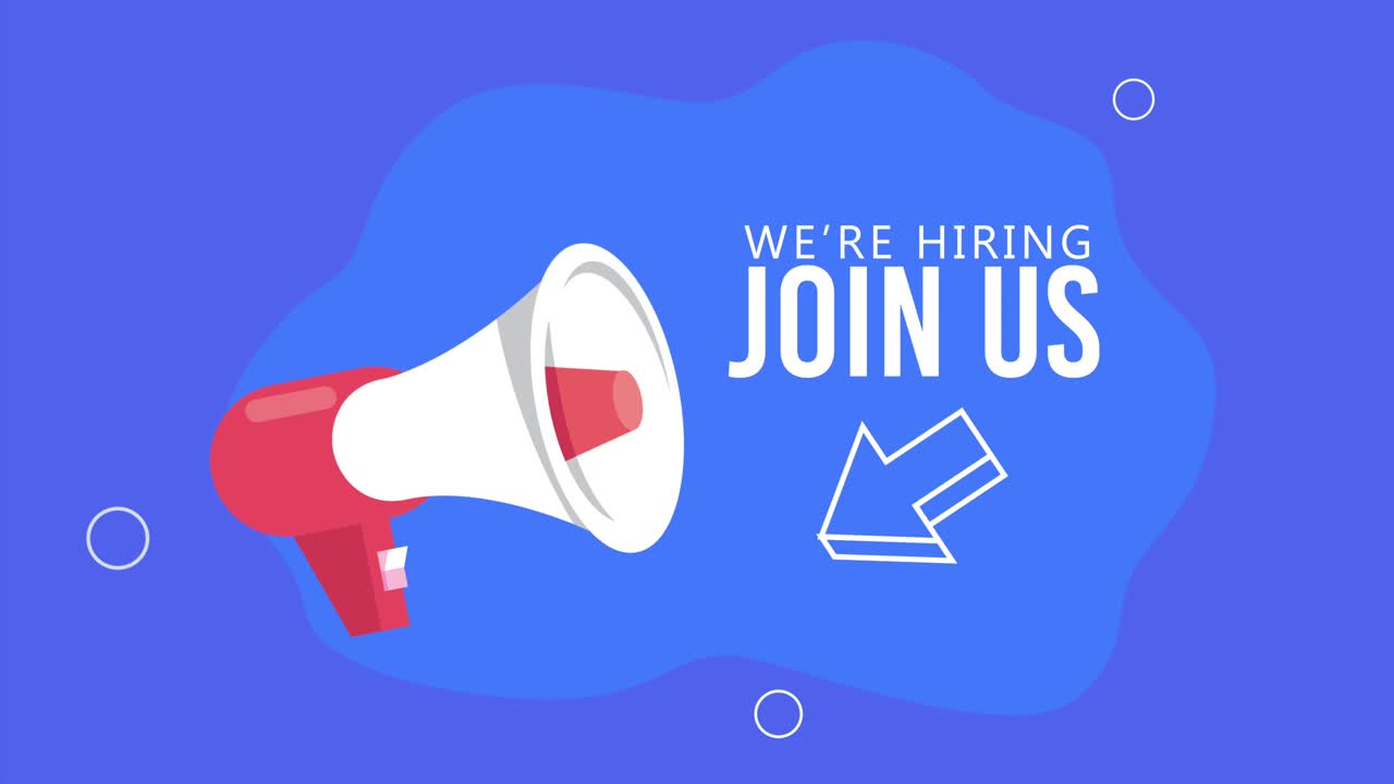 estamos contratando animación de letras