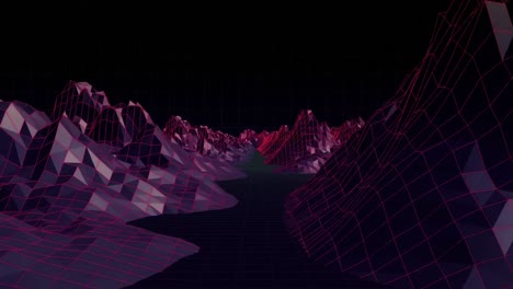 digitally generated video of mountain