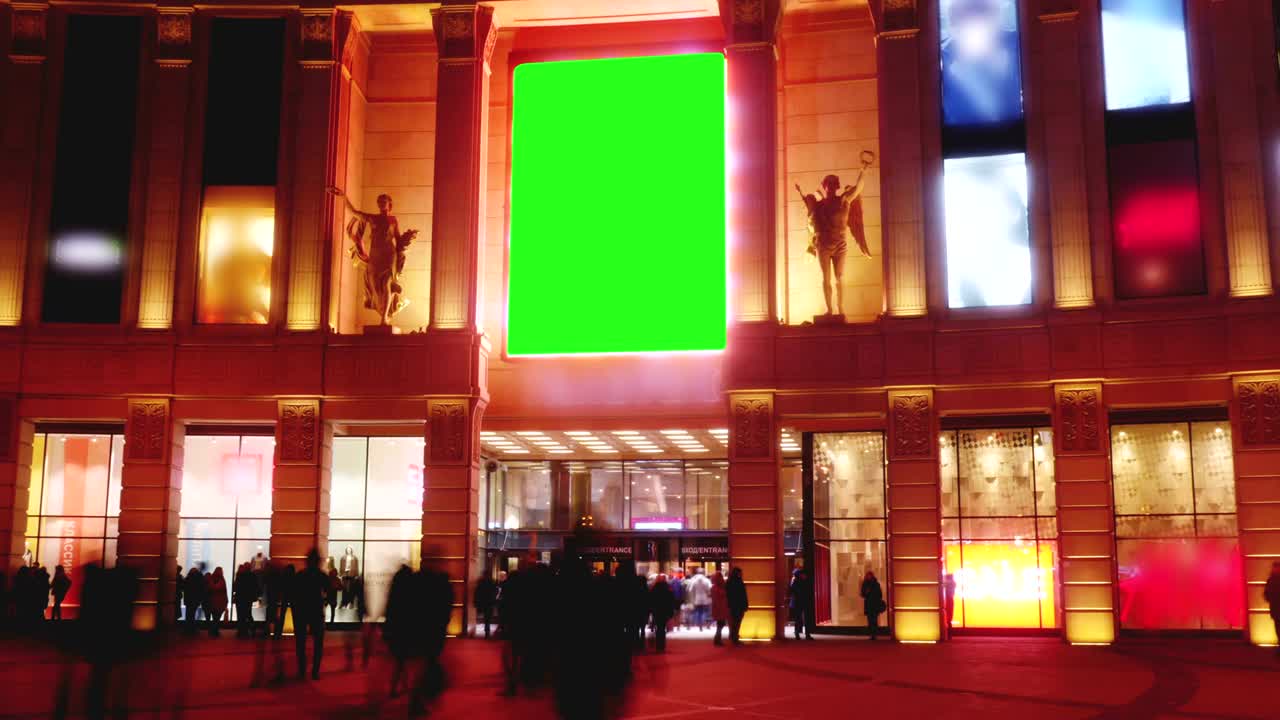 녹색 스크린 을 가진 광고판