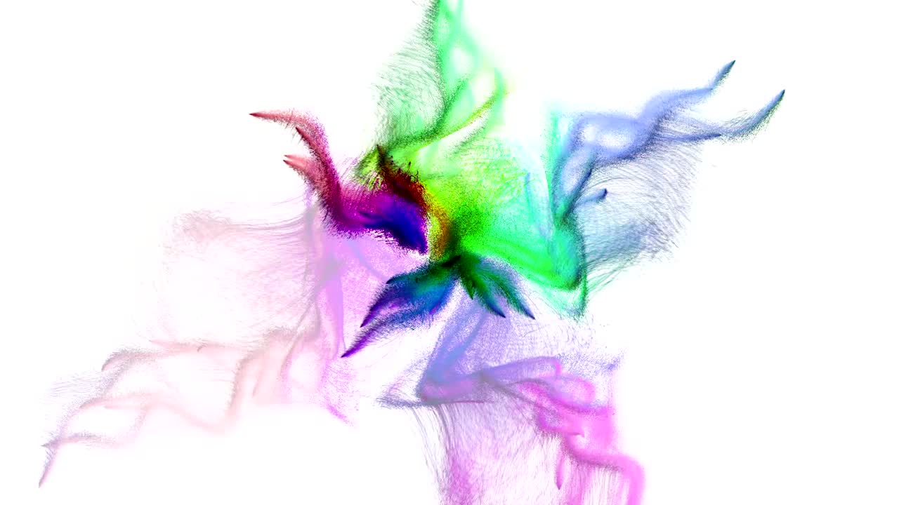 색에 다채로운 입자