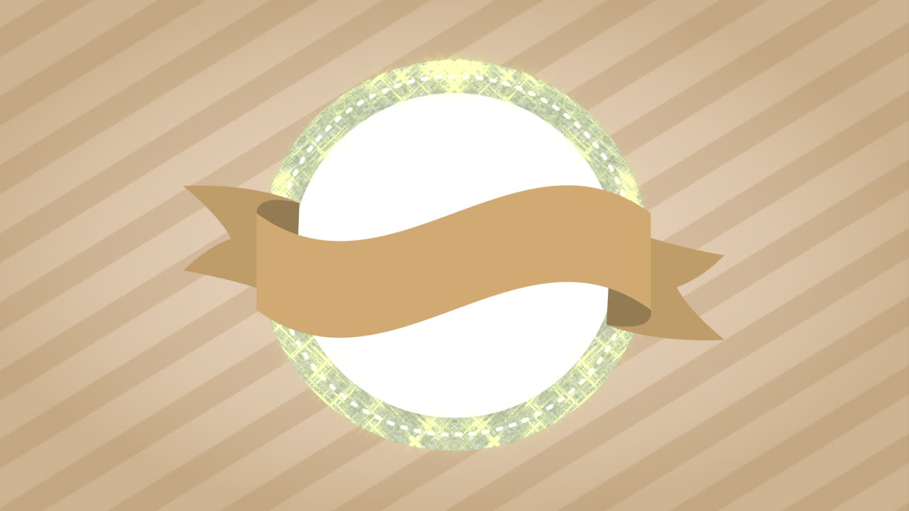 리본으로 된 빈티지 타원형 프레임