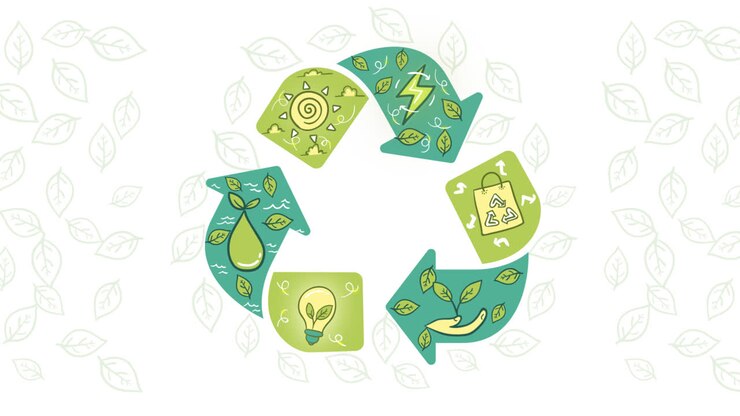 Motion Graphic of Hand drawn ecology concept background
