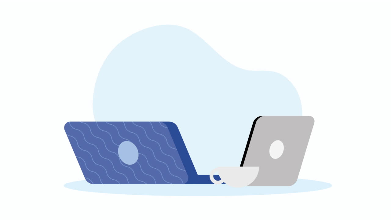 노트북 컴퓨터 및 태블릿 애니메이션