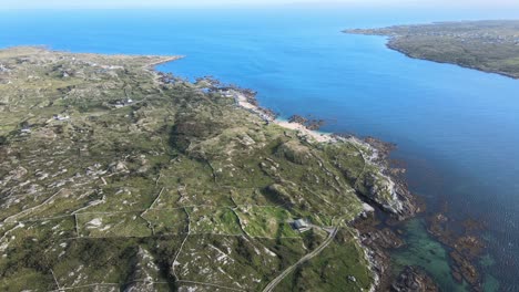 fascinante península connemara arrecife de coral paisaje aéreo