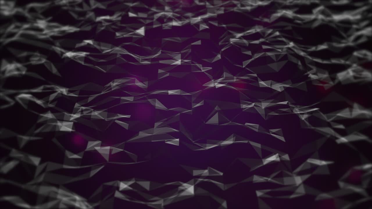 superficie geométrica poligonal abstracta que parece partículas de vidrio agrietadas o cristales que se mueven como olas del mar.