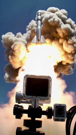 action camera captures rocket launch
