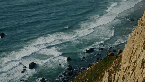 coastal cliff with waves