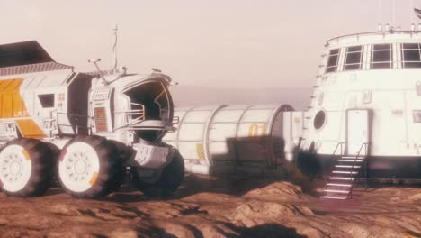 la base de marte y el rover establecen la toma 3