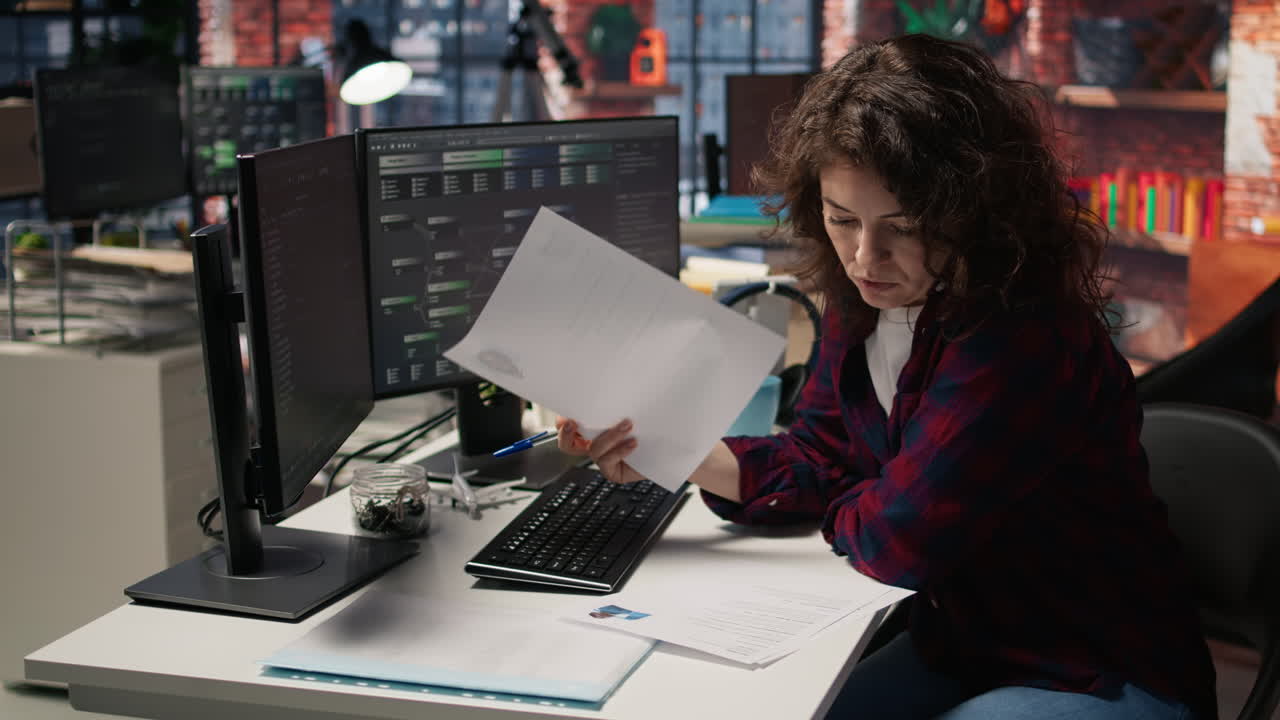 empleado de recursos humanos que mira los cv