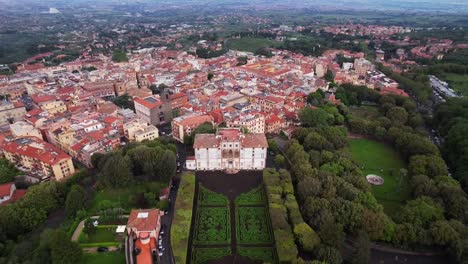 establishing aerial villa lancellotti 16th century, frascati, italy