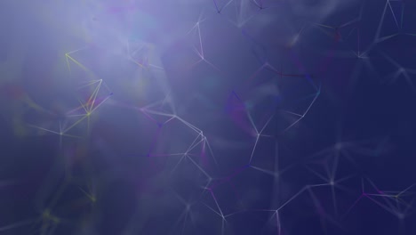 animación en bucle de puntos y líneas que se mueven irregularmente
