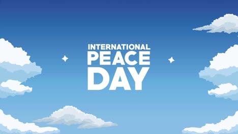 international peace day lettering animation