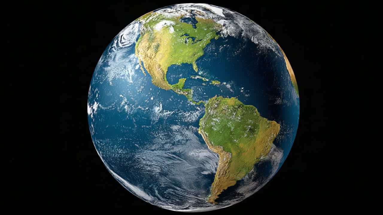 Stunning View of Earth: An Enchanting Perspective Highlighting the Diversity of Land and Water from Space, Capturing the Beauty of the Planet's Surface and Atmosphere