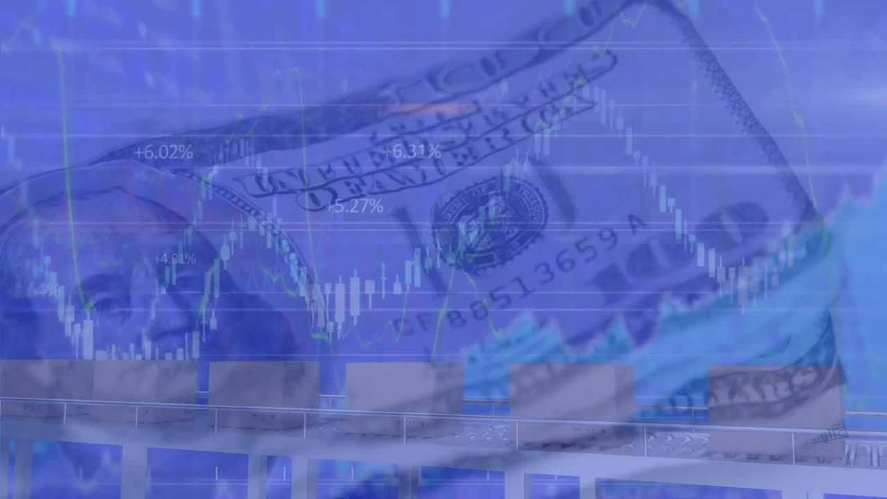 은행권에 대한 데이터 처리의 애니메이션