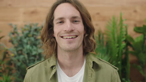 close up portrait of young caucasian man smiling happy successful male entrepreneur