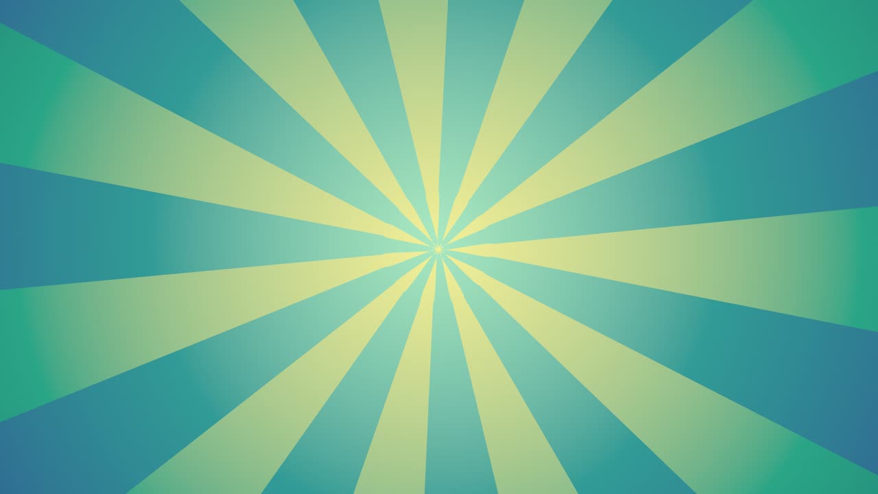 Animation loop of a rotating yellow blue ray background