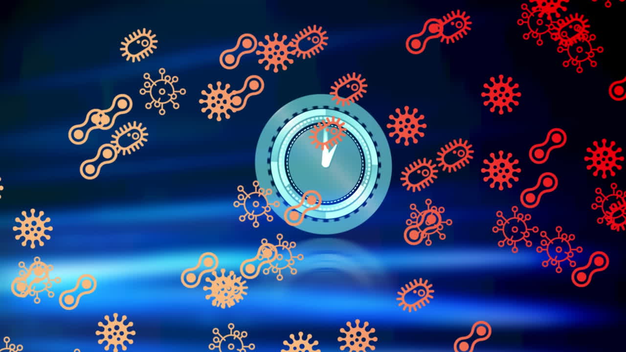 코로나 19 세포의 24시간 애니메이션