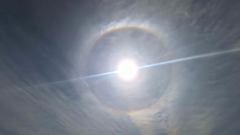stunning sun halo in the sky
