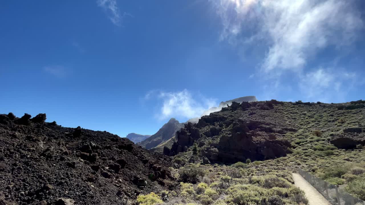 View of Mount Teide in Teide National Park, Tenerife, Canary Islands, Spain.
