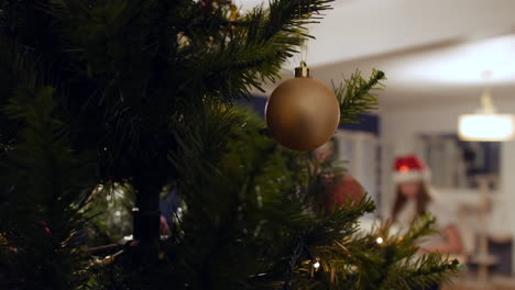 Rear-view-of-a-Christmas-tree-at-home