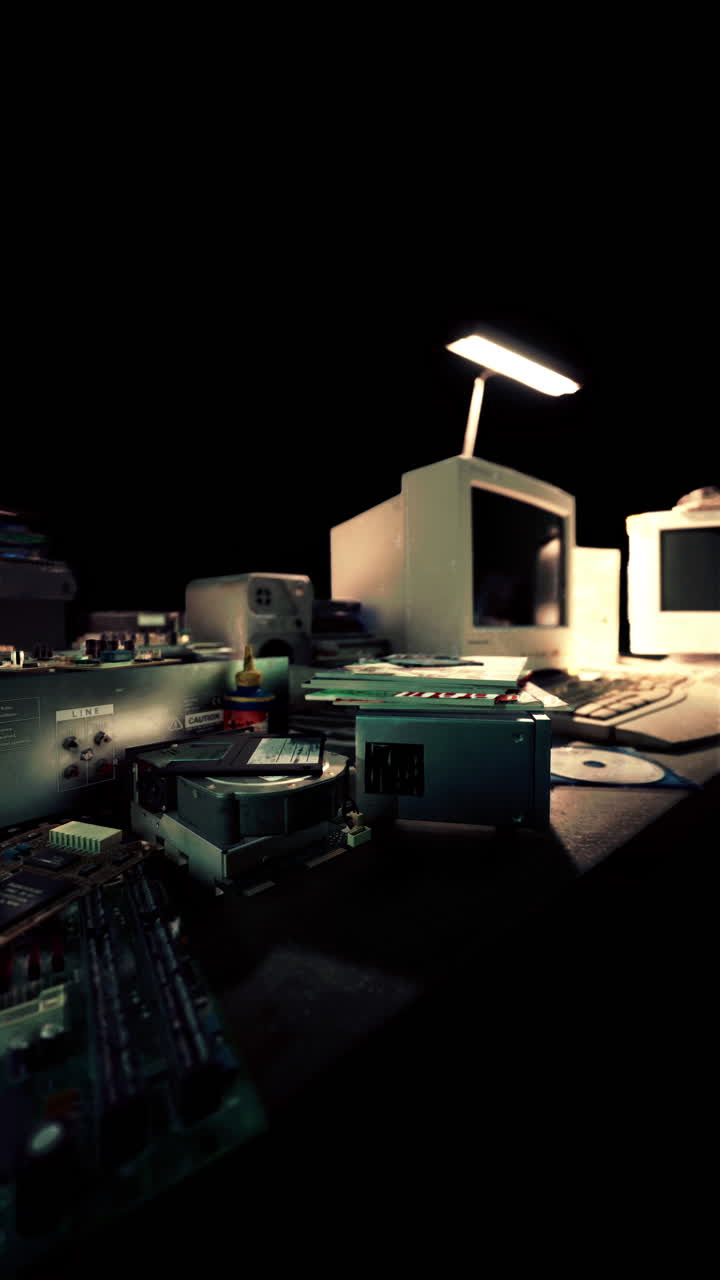 책상 위의 컴퓨터 모니터