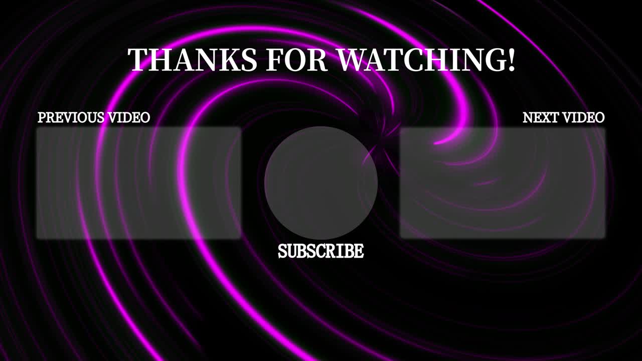 vórtice de neón tarjeta de finalización pantalla de finalización gráficos de movimiento