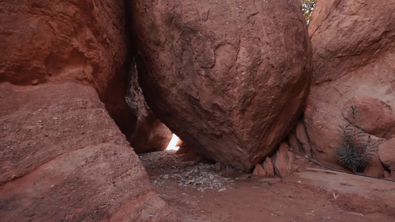 Gliding shot Canyon Dades in Morocco