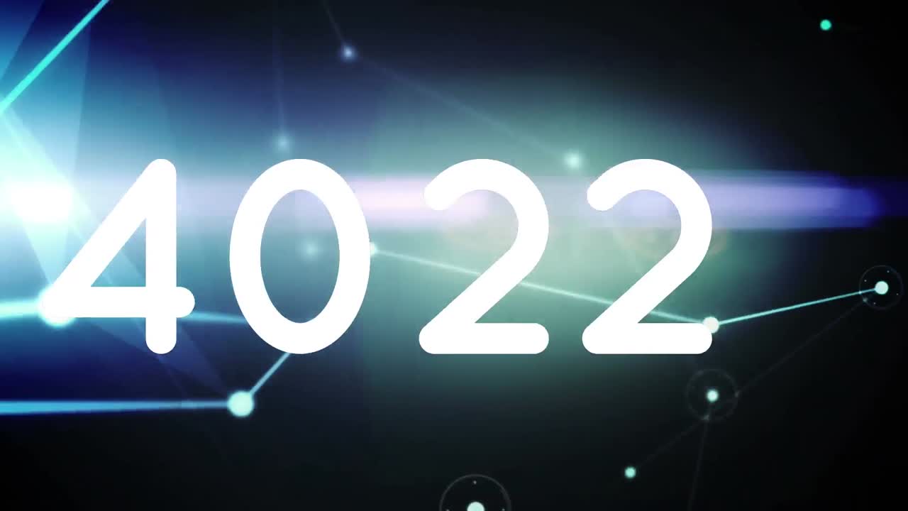 animación de números que cambian a través de redes de conexiones