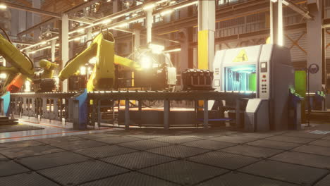 Automobile production factory at work