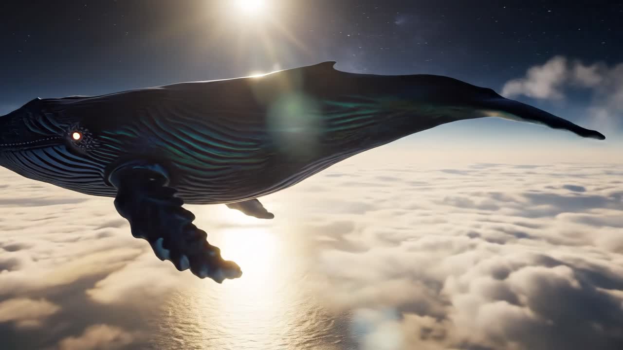 하늘을 날아다니는 고래