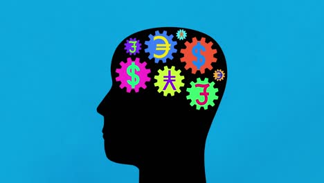 pensamientos de dinero multicolores
