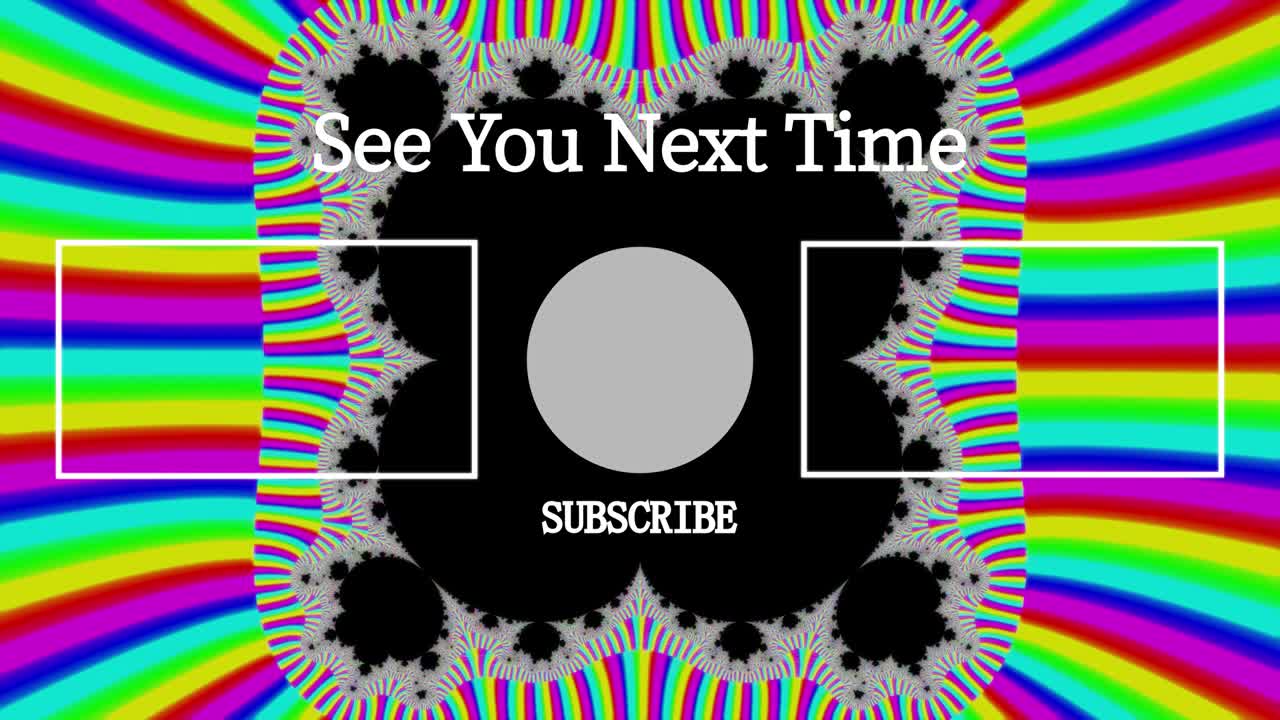 사이키델릭 플래시 엔드 카드 엔딩 스크린 모션 그래픽