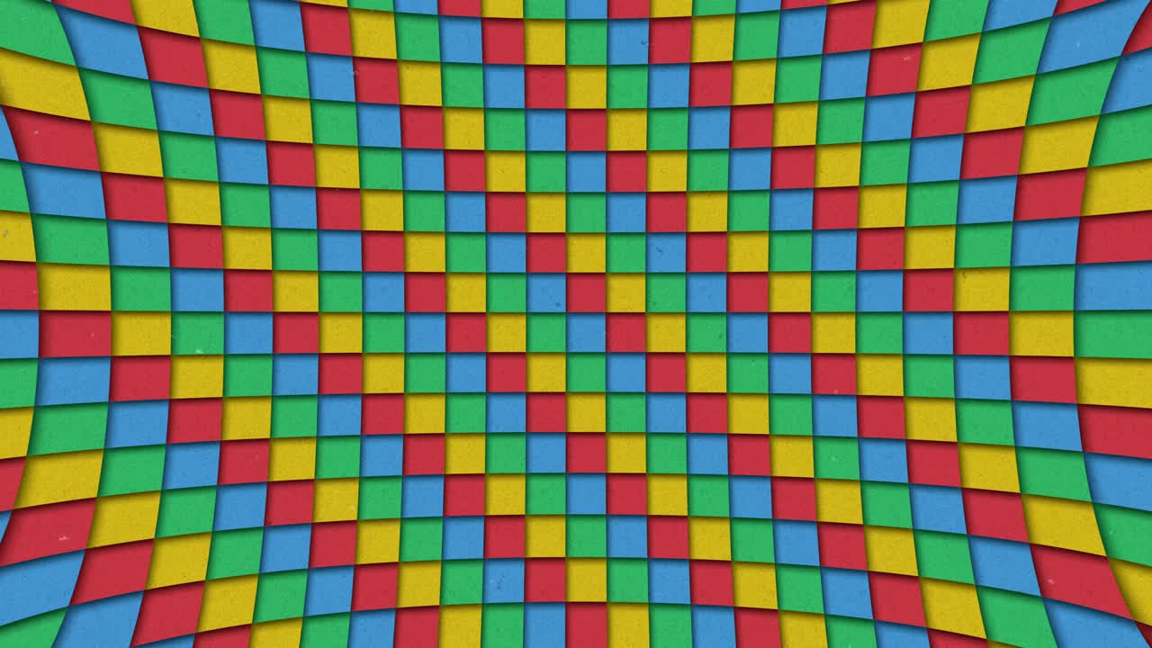 formas abstractas cuadrados coloridos patrón bucle sin costuras textura animada