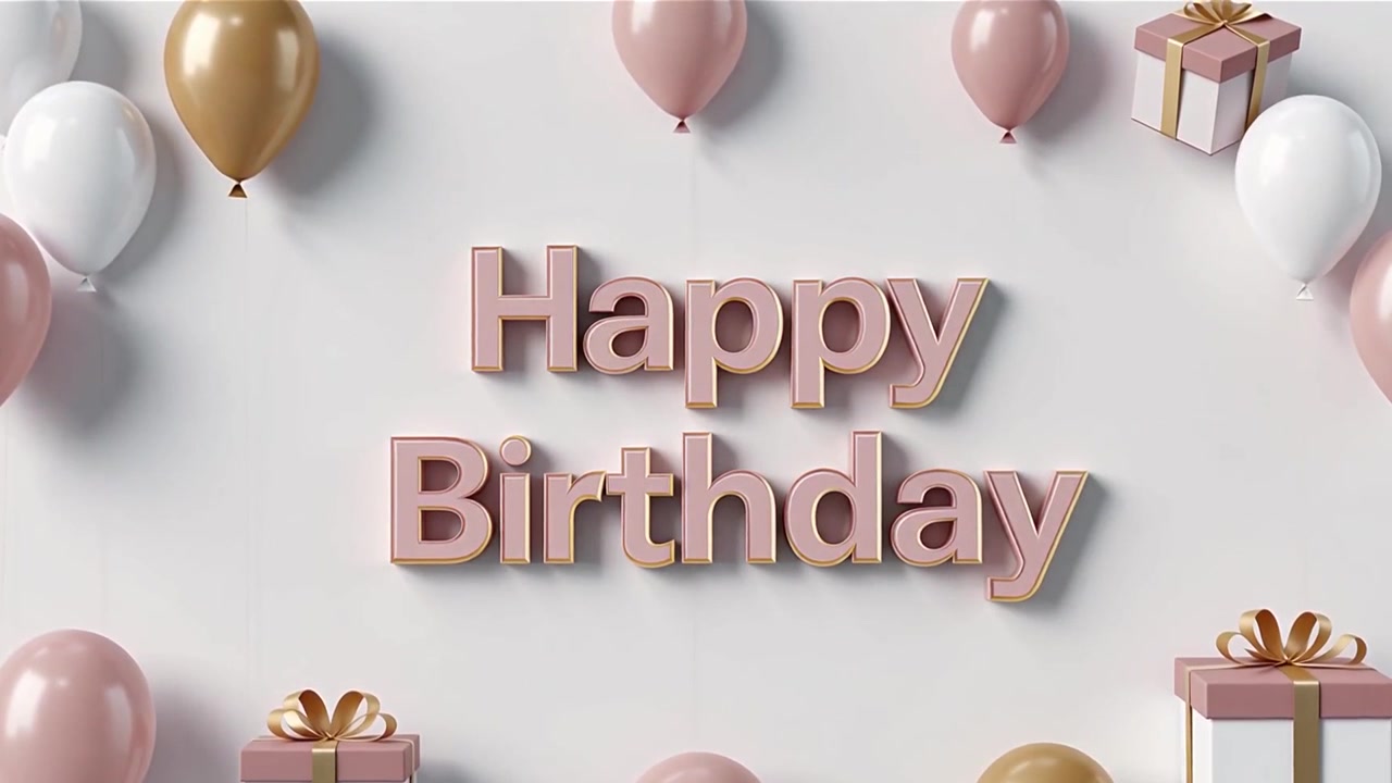 Sfondo di compleanno con palloncini e regali
