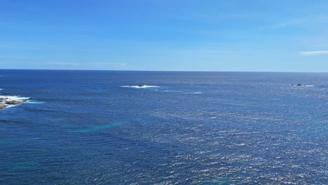 drone flying over the ocean at margaret river