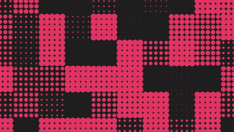 a visually striking image showing a grid pattern created by red and black dots, resembling a checkerboard design. the contrast between the colors highlights the orderly arrangement of dots