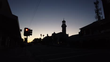 Broken-Hill-buidlings-silhouetted-as-night-falls