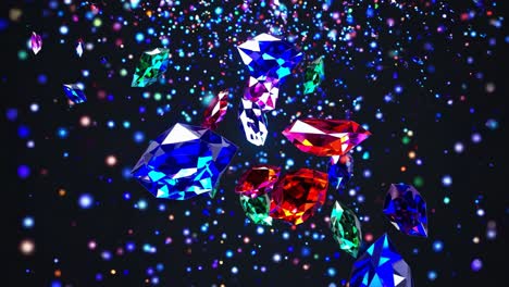 colorful jewels and gems