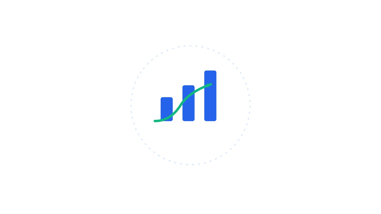 Animated Bar Chart with Rising Trend Line